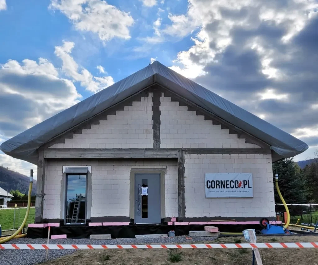 fumigacja domu w trakcie budowy