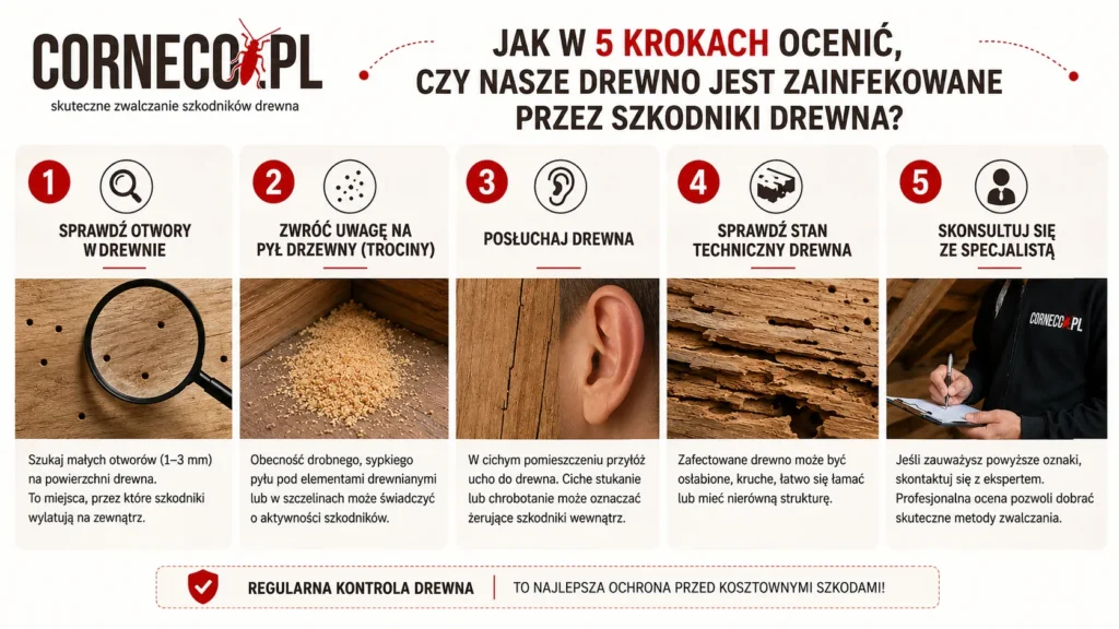 regularna kontrola drewna 5 kroków
